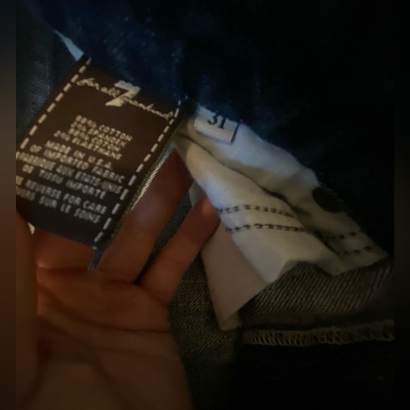 Seven for all mankind A-pocket dark wash jeans wide leg high waisted 31x34 - Picture 2 of 3